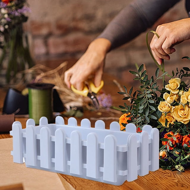 Dvkptbk Box Rectangular Fence Flower Pot Fence Pot Green Plant Pot Succulent Plng Pot 2Pcs Large Outdoor Planters Indoor Plant Pots Planter Boxes Outdoor Strip Plastic Purple