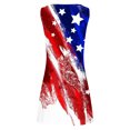 thumbnail image 4 of Dvkptbk Robes Drapeau Américain pour Femmes Été Plage Sans Manches Robe d'Été Évasée Décontractée Ample Robe T-Shirt - Soldes d'Été Liquidation, 4 of 5