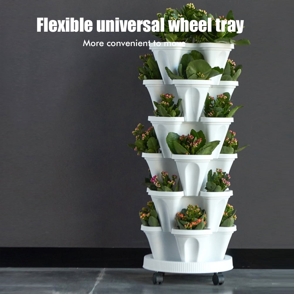 Stackable Planting Pot Creative Plastic Flower Flower Flower Pot Pot Stackable Flower Pot Pot Stacking Planters for Gardening Indoor Outdoor