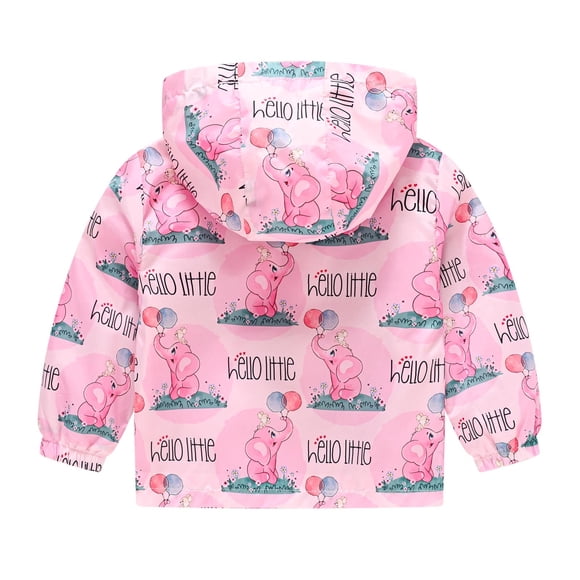Manteau Coupe-Vent à Capuche pour Tout-Petits Enfants Bébés Garçons Filles, Mode, Mignon, Fleurs Dessin Animé, Motif Lapin