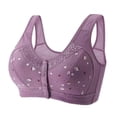 thumbnail image 5 of Bigersell Front Close Bras 3pcs Push-Up Bra Style R-9 Breathable Lightly Lined Bras Pack R-9-purple, 5 of 5