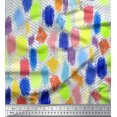 thumbnail image 3 of oneOone Viscose Chiffon Fabric Chevron & Brush Stroke Panel Decor Fabric Printed BTY 42 Inch Wide, 3 of 3