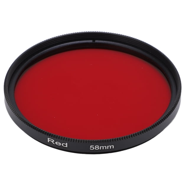 ANGGREK Optical Glass Red Filter, Full Red Filter Scratch Resistant Dustproof Multilayer Oilproof Nano Coated For Shooting
