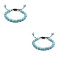 thumbnail image 2 of Decodeary Stackable Collection Bracelet For Men And Women Natural Gemstones Beads Minimalist Bracelet For Women Beads Bracelet Black line+lightblue 2Set, 2 of 6