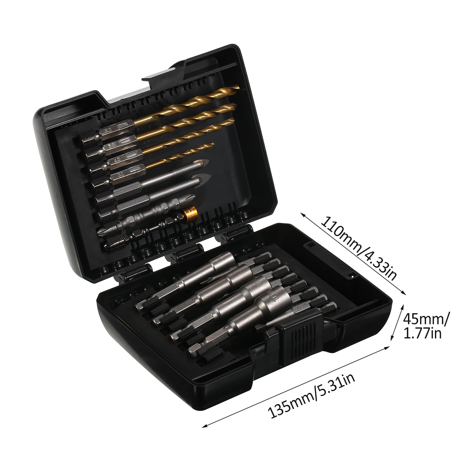 Dioche Screwdriver Bit Set, 45PCS Drill Driver for Metal, Steel and Security Screwdriver Bits for Power Tool with Case