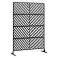 thumbnail image 1 of Eastvita 72in×47in Freestanding Metal Privacy Screen Heavy - Duty/Rust - Resistant/Weatherproof Design for Outdoor Patio, 1 of 6