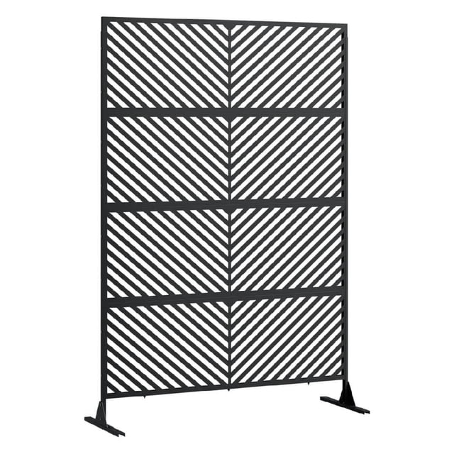 Eastvita 72in×47in Freestanding Metal Privacy Screen Heavy - Duty/Rust - Resistant/Weatherproof Design for Outdoor Patio