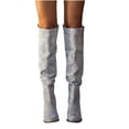 thumbnail image 1 of jovati Mode Femmes Automne Bottes à Tige Longue à Talon Épais Chaussures Bottes Longueur Genou Bout Rond Bottes, 1 of 9
