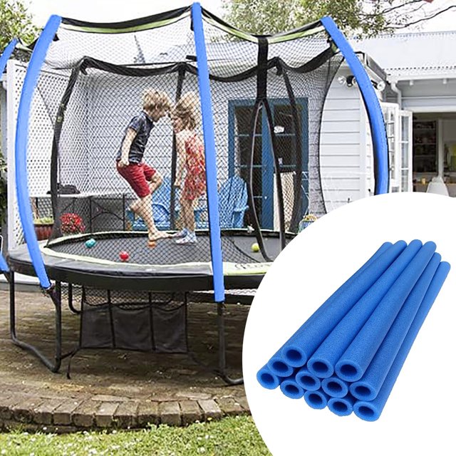 WIFKLSIIPG Trampoline pour Enfants Rampe de Trampoline Tube en Mousse Tube en Éponge Clôture Protection contre les Collisions Ensemble de Raccords de Tube Creux Colonne(Bleu)