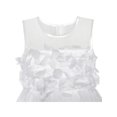 thumbnail image 4 of Robe Fille Blanche Dimensionnelle Fleur Anniversaire Mariage 4 Ans, 4 of 6