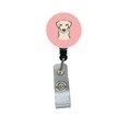 thumbnail image 1 of Carolines Treasures BB1222BR Damier Rose Jaune Labrador Insigne Rétractable Moulinet, 1 of 2
