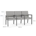 thumbnail image 2 of Pemberly Row Waiting Reception 3 Seat Tandem Seating Wood Frame in Brown, 2 of 5