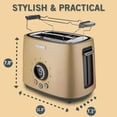 thumbnail image 2 of Sencor STS-6057CH 2-Slice Premium Metallic Toaster with Digital Button and Toaster Rack (Champagne), 2 of 3