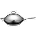 thumbnail image 4 of Cooks Standard NC-00233 Stainless Steel Stir Fry Pan with Dome Lid 13-Inch Multi-Ply Clad Wok Silver, 4 of 4