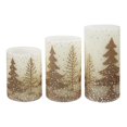 thumbnail image 4 of Hometrends Gold Winter Scene LED Pillar Candle Set with Remote Control, 4 of 5