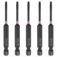 thumbnail image 1 of Uxcell 5pcs TT10 Torx Impact Screwdriver Bit 1/4" Hex Shank 3" Long Magnetic with Hole, 1 of 7