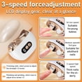 thumbnail image 4 of 3-Speed Automatic Nail Clipper with LED Light, Rechargeable Electric Nail Trimmer Safe for Elderly, Portable USB-C Manicure Set with Storage Case Quiet Operation, White, 4 of 6