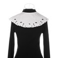 thumbnail image 3 of INSPIRE CHIC Detachable False Collar, Embroidery Mini Cape Neck Ruff Dickey Fake Collar for Blouse White-3, 3 of 5