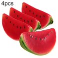 thumbnail image 1 of Chendee 4 Pcs Modèle de Melon D\'eau Simulée Tranches de Fruits Accessoires de Photographie Mousse Artificielle, 1 of 8