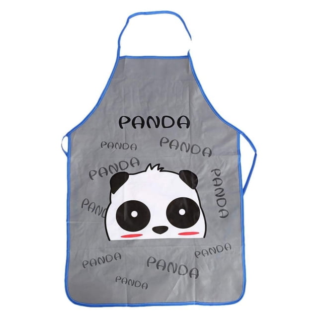 Oleegame 1PC Pretty Apron Korean Version Of Cute Apron Cartoon Design Bust Apron Kitchen Sleeveless Apron Gray