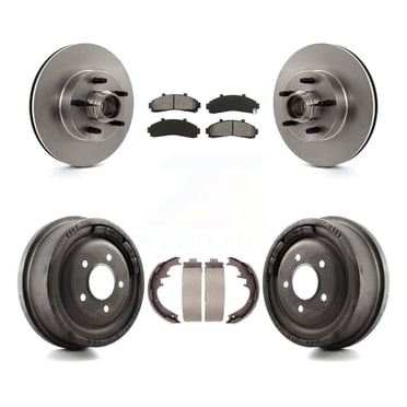 Transit Auto Rotors de Frein à Disque avant Arrière Ensemble de Moyeu Tampons Semi-Métalliques et Kit de Tambour pour Voiture Ford Ranger avec Diamètre 10 Pouces K8S-103472