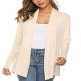 thumbnail image 1 of Cardigan Femme Couleur Unie Manches Longues Tricot, 1 of 6