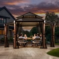 thumbnail image 3 of SUNJOY 15' x 13' Outdoor Hexagonal Hardtop Gazebo, 3 of 17