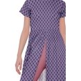 thumbnail image 4 of Moomaya Robe Tunique à Fente avant pour Femmes, Manches Courtes, Kurti Imprimée, Tenue d'Été, 4 of 5