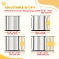 thumbnail image 4 of PawHut 30"- 45" Extra Wide Dog Gate with Double Locking System Black, 4 of 10
