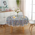 thumbnail image 5 of 120Cm/150Cm Polyester Cotton Tassel Tablecloth Plaid  Tablecloth Red Lattice Table Map Cloth Cover, 5 of 5