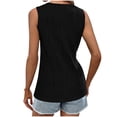 thumbnail image 3 of AherBiu Camisoles de Sortie pour Femmes Sans Manches à Col Rond Camisole d'Été Décontractée Mode Débardeurs Plissés, 3 of 4