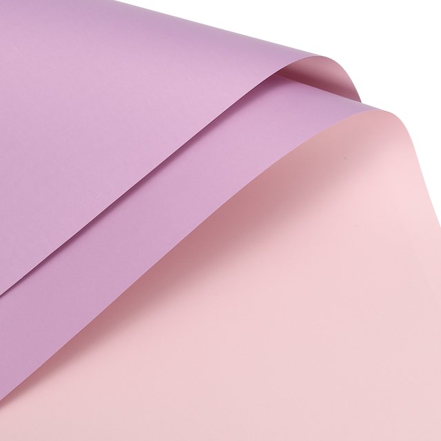 Unique Bargains Double Sided Color Flower Wrapping Paper Purple 22.8'x22.8' Waterproof 20 Pack