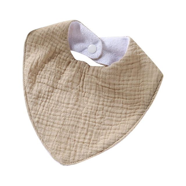 Baby Saliva Towel Combed Cotton Solid Towel Double-layer Saliva Towel