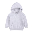 thumbnail image 1 of FAOWME Sweat à Capuche pour Garçons et Filles, Couleur Unie, Gris 3-4 Ans, 1 of 7