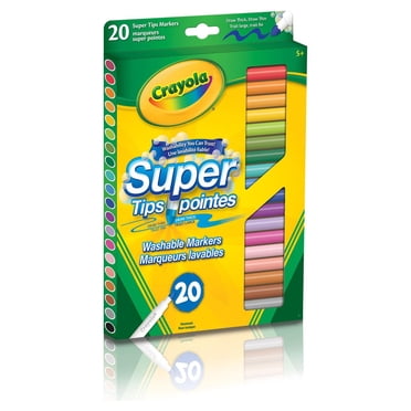 Marqueurs lavables Super pointes Crayola, ensemble de 20