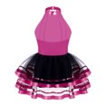 thumbnail image 2 of inhzoy Robe de Danse Ballet en Tulle à Sequins pour Filles, Performance Jazz Latine, Rose 8, 2 of 5