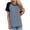 Navy, variant on AherBiu T Shirts for Women Crew Neck Short Sleeve Comfy Tshirts Summer Casual Basic Tees Color Block