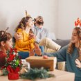 thumbnail image 2 of Red Festive Small Christmas Tree For Home And Office Decorations Easy To Display And Store Dimensions 5.91 X 5.91 X 7.87 Inches Weight 0.13 Lb 1Pc, 2 of 7