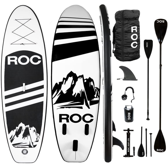 Roc Planches de Stand-Up Paddle Gonflables avec Accessoires de Planche de SUP Premium, Conception Grand et Stable, Plateau Antidérapant et Confortable pour Jeunes et Adultes