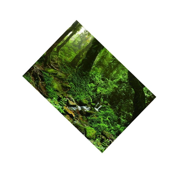 tamizeot Aquarium Background 3D Background Poster Fish Tank Decorations Sticker Wall Grass Green 122x46cm