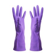 1 Pair Reusable Chemical Resistant Gloves Large Heavy Duty Rubber Work Gloves 14.6" Long Nitrile Gloves for Acid Alkali Oil Protection and Industrial Use Household,Straight Cuff