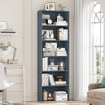 thumbnail image 1 of Homfa 6 Tier Tall Bookshelf and Bookcase, Wooden Bookcase Display Shelf for Living Room Home Office Library Storage,Blue, 1 of 7