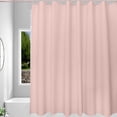 thumbnail image 4 of Maplenight Solid Color Shower Curtain Liner 79 x 71 Inch Waterproof Fabric Bathroom Curtain With Hooks Simple Modern Design For Tub Toilet Closet Polyester Washable Extra Long Pink, 4 of 6