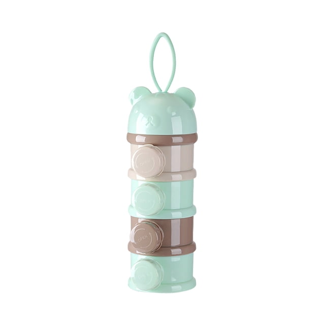 Binwennn Leftover Storage Container Clear Pantry Organization And Storage Small Containers with Lids Easy Carry Powder Milk Container Baby Powder Detachable Portable Snack Milk Home Textile