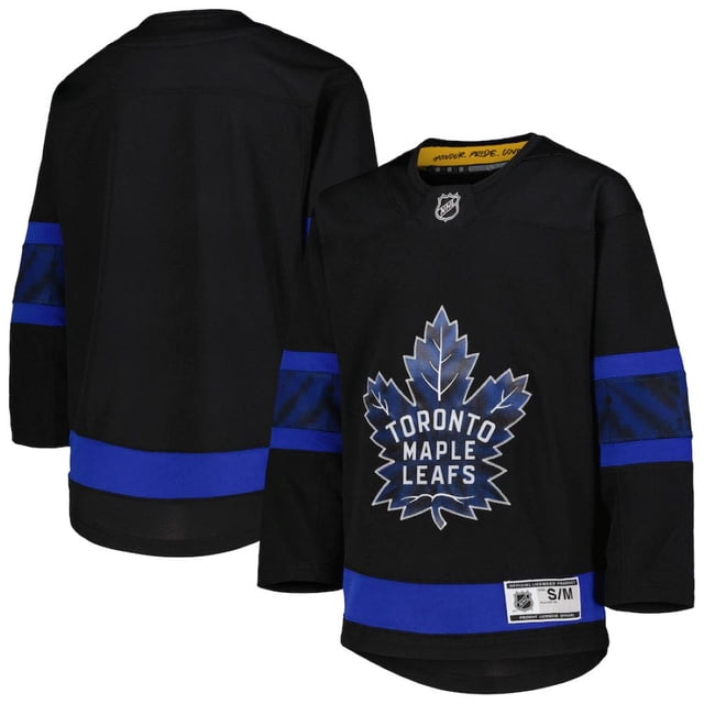 Youth Toronto Maple Leafs Black Alternate Premier Flipside Jersey