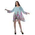 thumbnail image 4 of Moomaya Robe de Cocktail Imprimée à Manches Longues Tenues de Noël Robe Courte pour les Fêtes, 4 of 4
