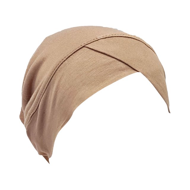 Gold Heardband Women Casual Multicolor Forehead Cap Fashion Solid Color Hijab Muslim Base Cap
