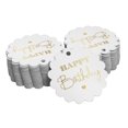 thumbnail image 1 of Inkdotpot Gold Foil Paper Hang Tags Happy Birthday Favor Tags 100 Piece, 1 of 6