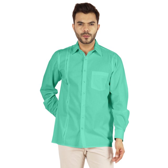 Bestman Solid Formal Button Down Shirt For Men Long Sleeve With Patch Pocket Business Wear