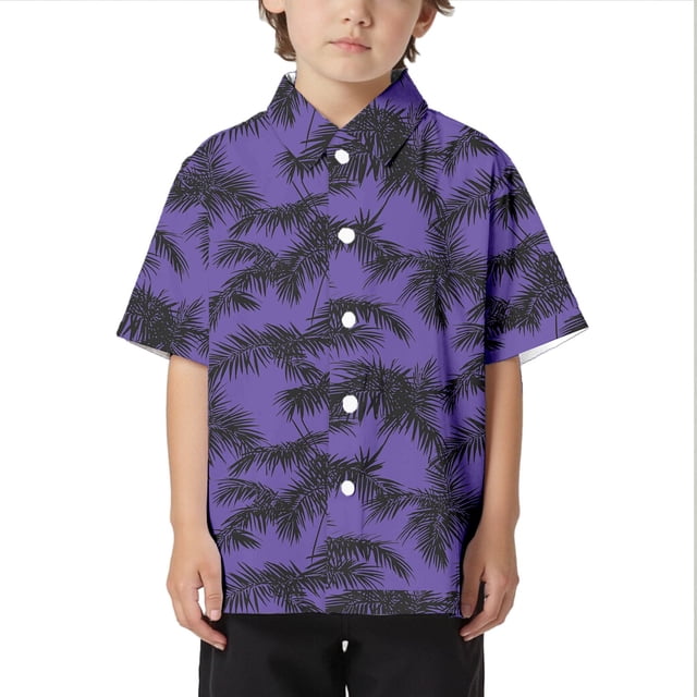 Enfants Plage Loisirs Ample Confortable Tendance Commerce Extérieur Confortable Garçons Col Bouton Chemise Ouverte Chemise à Manches Courtes Grand Garçon Chemise à Manches Courtes Garçon Court Paquet Ensemble de Chemises Garçons Haut Thermique